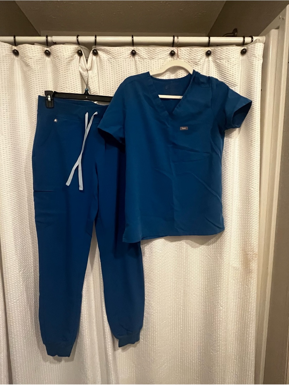 Women’s Figs royal blue scrub set